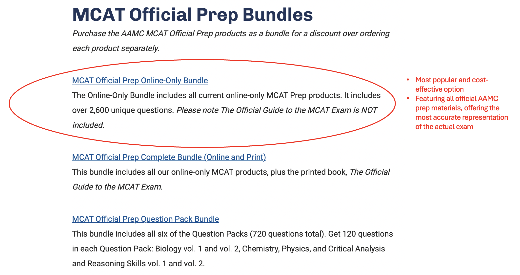 MCAT AAMC Official Test Resources Recommendation