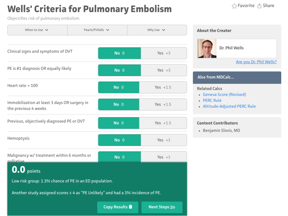 MDCalc for Medical School Surgery Rotation